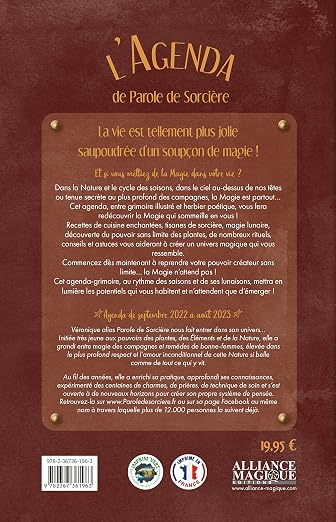L'Agenda de Parole de Sorcière 2022-2023: Recettes, Potions et Rituels pour une Année Magique